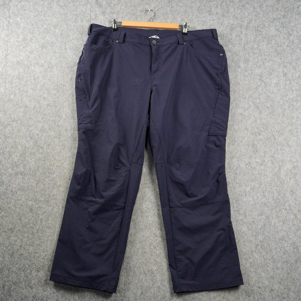 Duluth Trading Co Women's Cargo Utility Pants Size 22x29 Blue Straight Leg